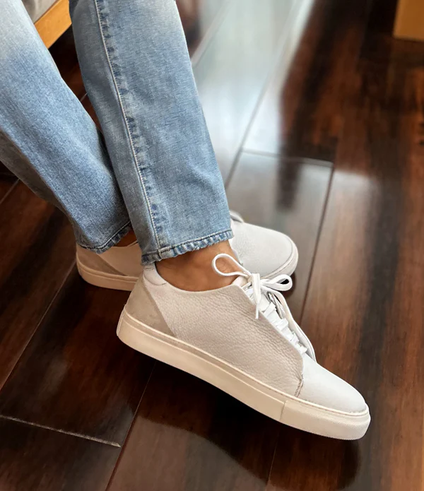 Classic Old Money Style White Sneakers